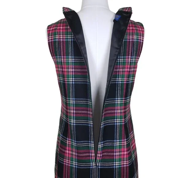 Pendleton Sheath Lined Plaid Dress 6 Wool Plaid Classic Style Like New Condition - Picture 6 of 11